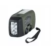 Notfallradio FOSCO 464600 mit LED-Taschenlampe, Powerbank, FM, IPX3, Solar-/Handkurbel-/USB-C-Ladung — grün/schwarz