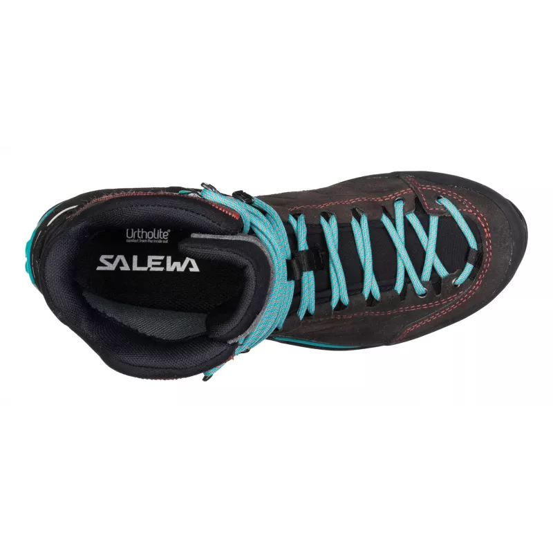 Salewa MTN Trainer Mid GTX Damen Erwachsene Schwarz Blau Leder Wildleder Vibram WTC