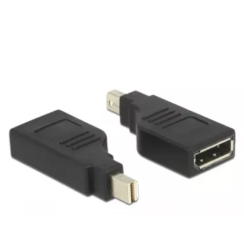 Delock Adapter Mini DisplayPort 1.2 Stecker > DisplayPort Buchse 4K 90° gewinkelt - DisplayPort-Adapter - Mini DisplayPort (M) gewinkelt auf DisplayPort (W) gewinkelt - Schwarz (65626)