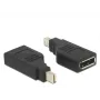 Delock Adapter Mini DisplayPort 1.2 Stecker > DisplayPort Buchse 4K 90° gewinkelt - DisplayPort-Adapter - Mini DisplayPort (M) gewinkelt auf DisplayPort (W) gewinkelt - Schwarz (65626)