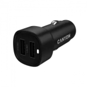 CANYON Auto-Ladegerät OnDrive 24 24W 2xUSB-A Schwarz