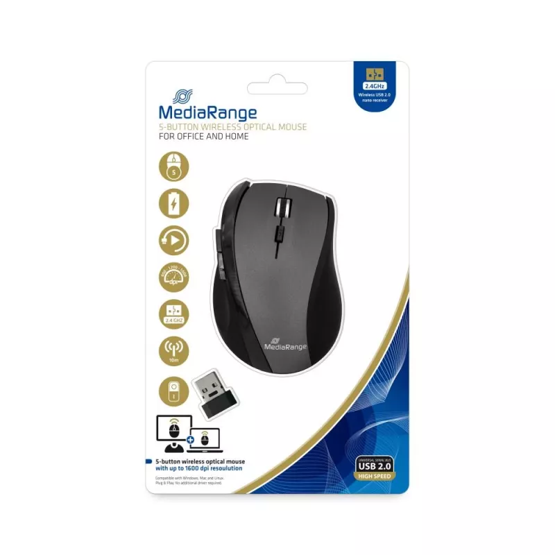 Maus MediaRange MROS203 RF Wireless Optical