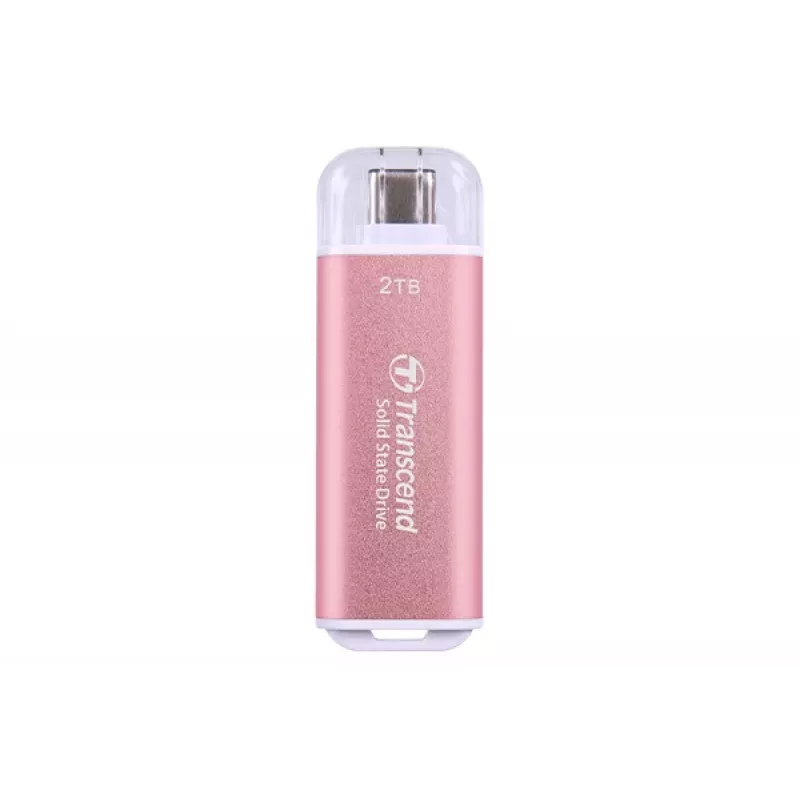Externes Solid-State-Laufwerk TRANSCEND TS2TESD300P 2 TB USB Type-C, bis zu 1050/950 MB/s, Aluminium blau