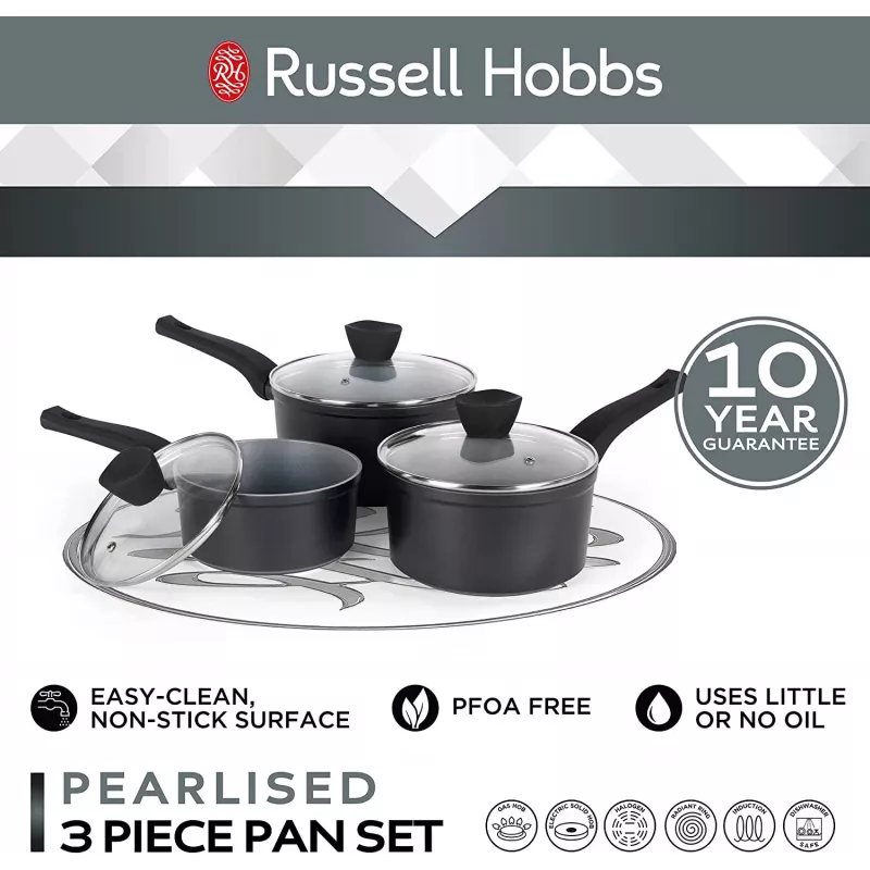 Topfset Russell Hobbs RH01706EU, 3-teilig, Perlglanz-Finish
