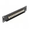 Glasfaser-Patchpanel DeLOCK 10 Zoll 12 Port LC Duplex beige 1U schwarz