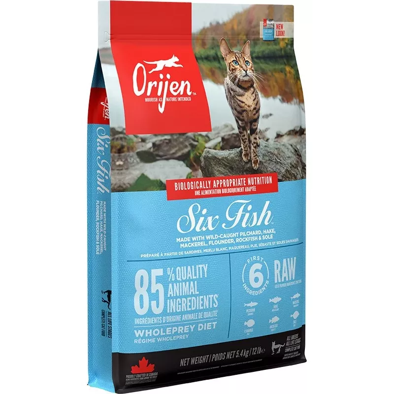 ORIJEN Six Fish Cat - Trockenfutter für Katzen - 5,4kg