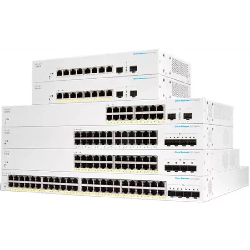 CISCO Business Switching CBS220 Smart 48-Port Gigabit PoE 382W 4x10G SFP+ Uplink