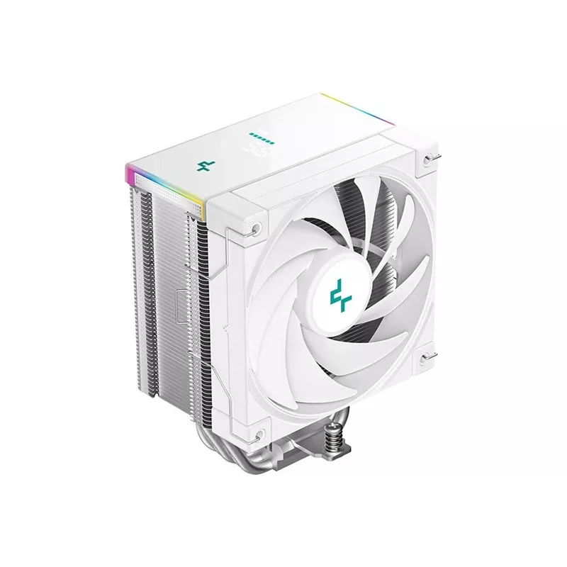 CPU-Kühler DeepCool AK500S Digital SE – 5 Heatpipes, 120 mm FDB-Lüfter, PWM, Multi-LED, weiß, unterstützt Intel LGA1150 und AMD Sockel