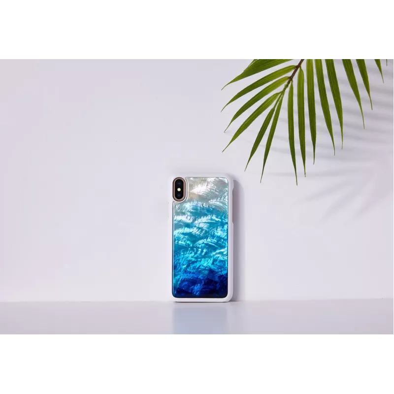 Smartphone-Hülle iKins für iPhone XS/S blue lake white