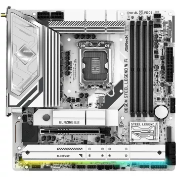 Mainboard ASRock B860M Steel Legend WiFi — Intel B860, LGA 1851, micro‑ATX, DDR5, 4 DIMM, Wi‑Fi 6E, 2.5GbE