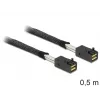 Delock – Internes SAS-Kabel – SAS 6Gbit/s – 4x Mini SAS HD (SFF-8643) auf 4x Mini SAS HD (SFF-8643) – 50 cm – für Art.-Nr.: 62703, 62704