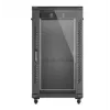 19-Zoll-Rack-Schrank LANBERG 22HE 600x1000 mm, schwarz, Glastüren vorne und hinten