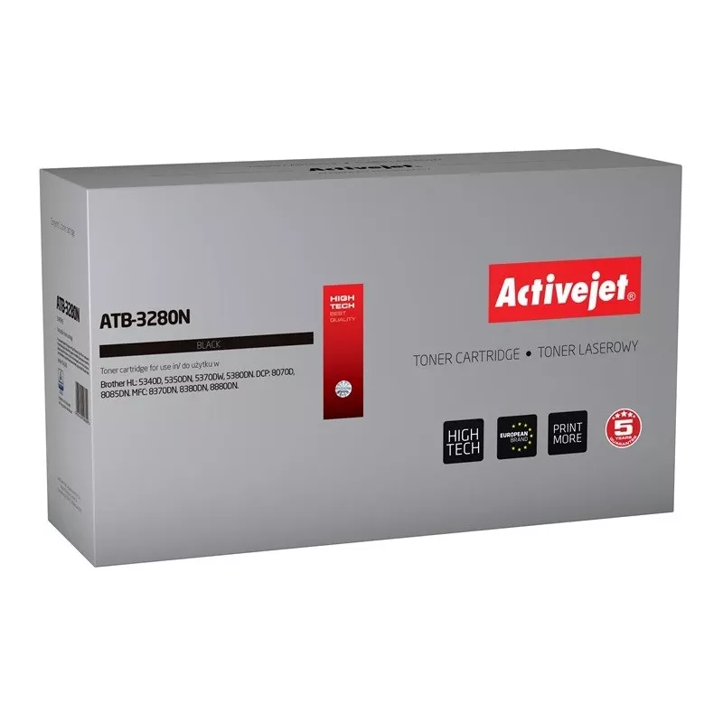 Activejet ATB-3280N Tonerkartusche (Ersatz für Brother TN-3280; Supreme; 8000 Seiten; schwarz)