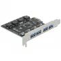 Delock PCI Express x1 Karte zu 4 x externem USB Typ-A Anschluss SuperSpeed USB