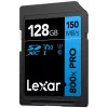 SDXC-Speicherkarte Lexar 128GB UHS-I 800xPRO Class 10 U3 V30 — 150 MB/s Lesen, 45 MB/s Schreiben, Schwarz