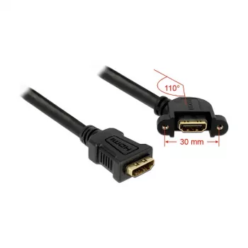 HDMI-Kabel DeLOCK 0,25 m 2xHDMI
