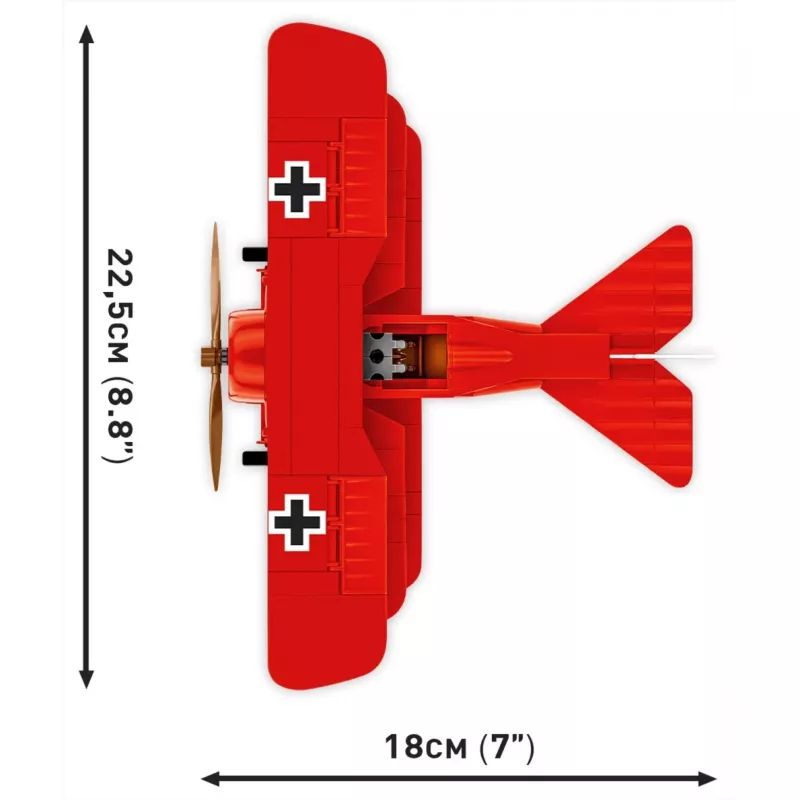 Blocks Fokker DR.1 Red Baron 221 Bausteine