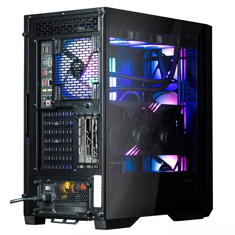 Zalman Z9 Iceberg MS Schwarz ATX Mid Tower PC-Gehäuse inklusive 4x 140 mm ARGB Lüfter - Midi/Mini Tower - ATX