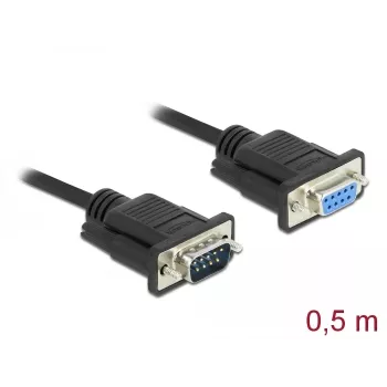 Serielles Kabel DeLOCK 86613 Schwarz 0,5 m RS-232