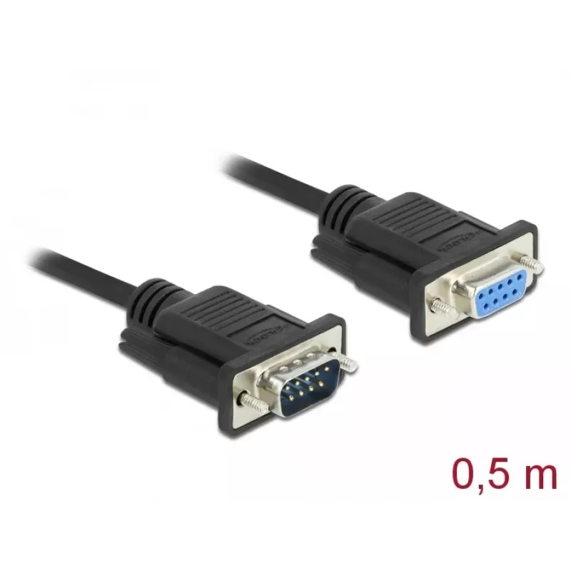 Serielles Kabel DeLOCK 86613 Schwarz 0,5 m RS-232