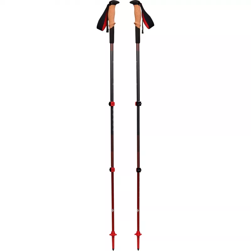 Trekkingstöcke Pursuit Shock S/M, Fitnessgerät Grau/Rot, 1 Paar, 110-125 cm