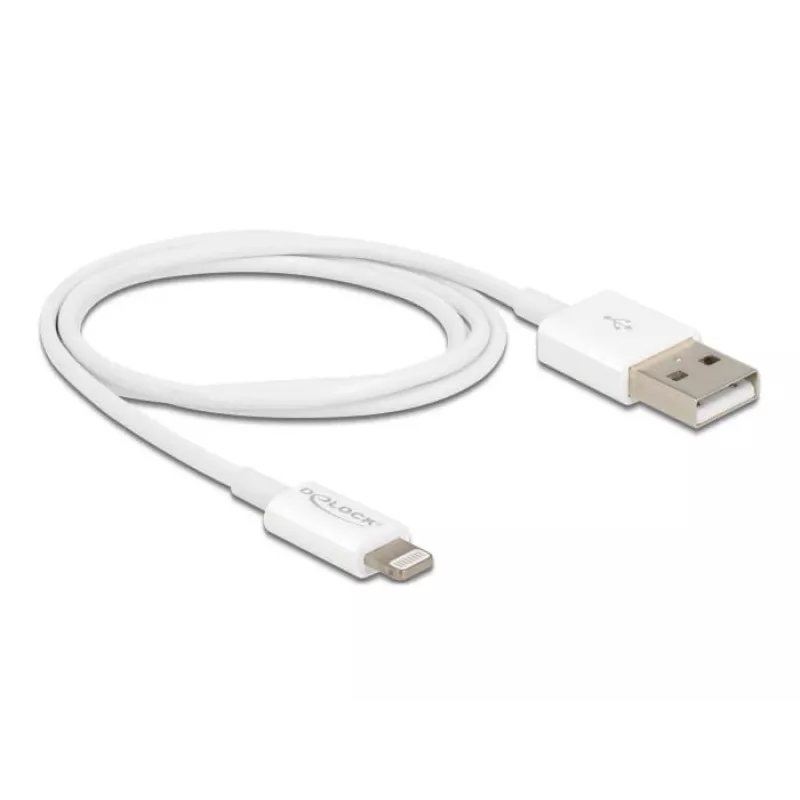 USB-Daten- und Ladekabel DeLOCK 83000 für iPhone iPad iPod weiß 1 m