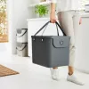 Rotho Albula rechteckiger Kunststoffabfalleimer 40 L, anthrazit, Technopolymer, 400×358×340 mm