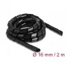 DeLOCK Spiralschlauch flexibel 2 m x 16 mm schwarz Polyethylen