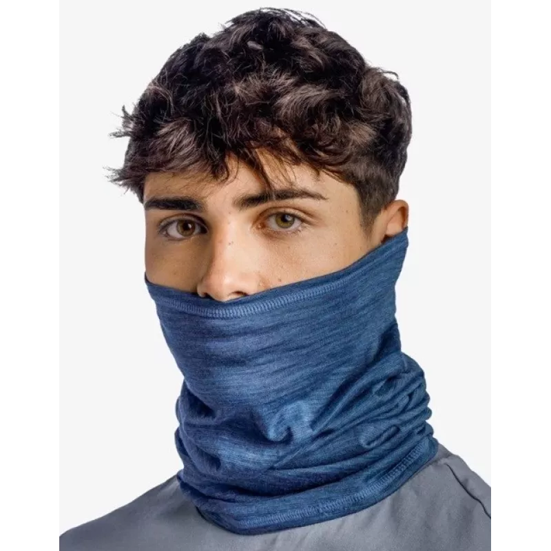 Buff Leichter Multifunktionsschal aus Merinowolle Blau