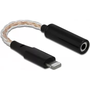 Mobiltelefonkabel DeLOCK 66317 3,5 mm Lightning Schwarz 0,105 m