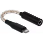 Mobiltelefonkabel DeLOCK 66317 3,5 mm Lightning Schwarz 0,105 m