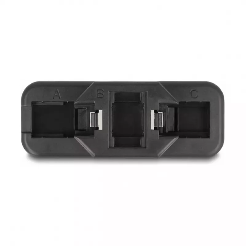 DeLOCK Keystone LSA Set RJ45 RJ11 Cat.6 schwarz Cliphalter