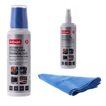 Equipment-Reinigungstücher & Flüssigkeit ActiveJet AOC-269, Mikrofasertuch 200x200 mm, 250 ml Spray, 2 Stück