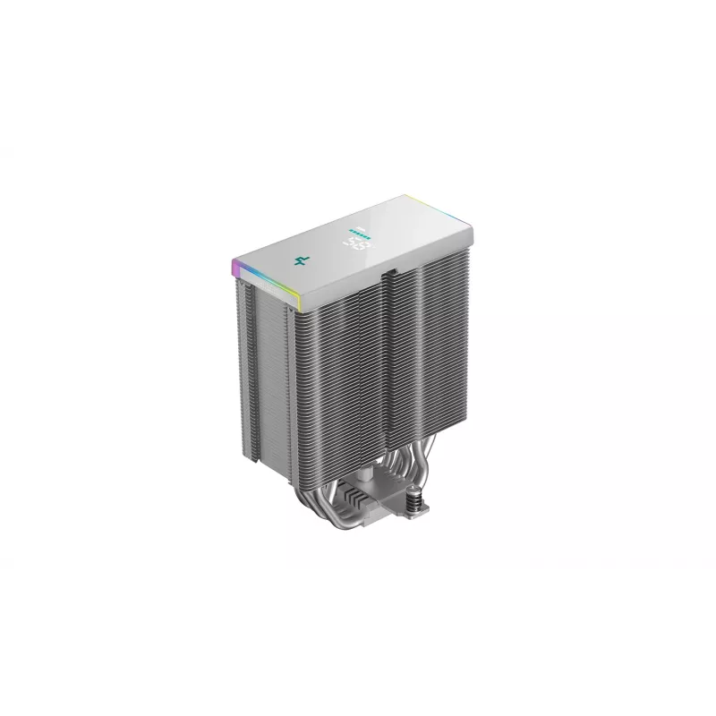 CPU-Kühler DeepCool AK500S Digital SE – 5 Heatpipes, 120 mm FDB-Lüfter, PWM, Multi-LED, weiß, unterstützt Intel LGA1150 und AMD Sockel