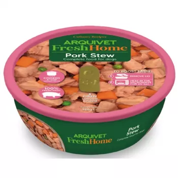 Nassfutter für Hunde ARQUIVET Fresh Home Gulasz Wieprzowy 280 g – Schwein, Monoprotein, Alleinfuttermittel