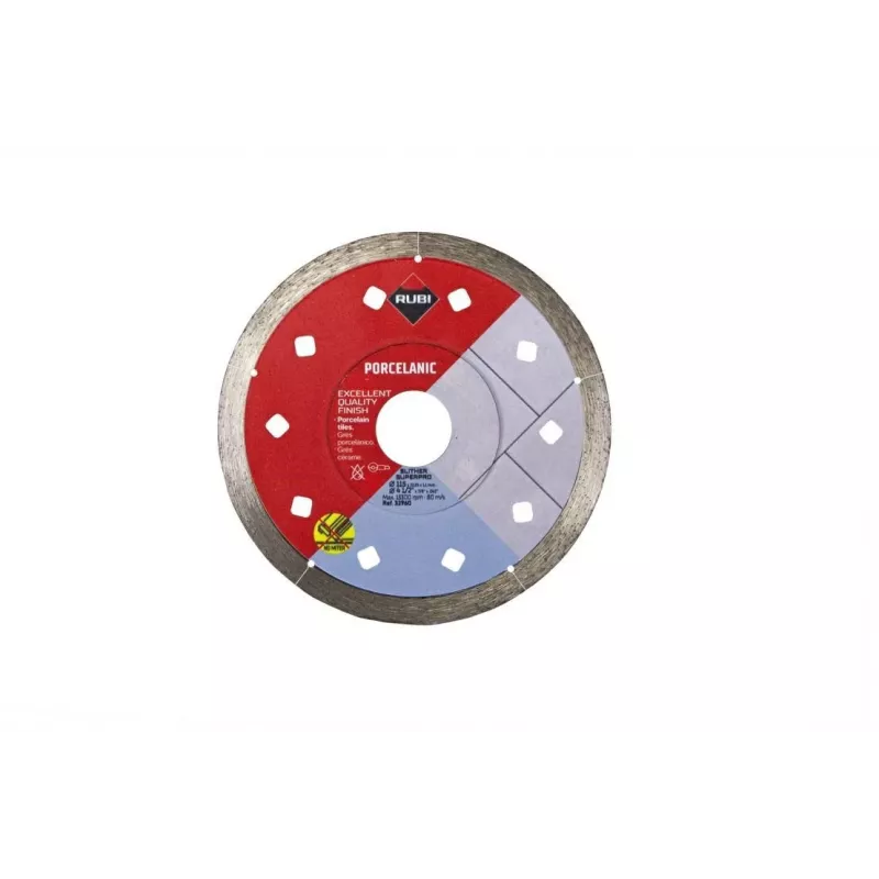 RUBI Diamant-Schneidscheibe 125 mm Superpro — 125-mm-Diamanttrennscheibe für präzise Schnitte
