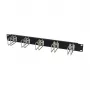 Rack-Kabelmanagement-Panel 1U Metall mit 5 großen Halterungen, ALLNET ALL-S0002251, schwarz