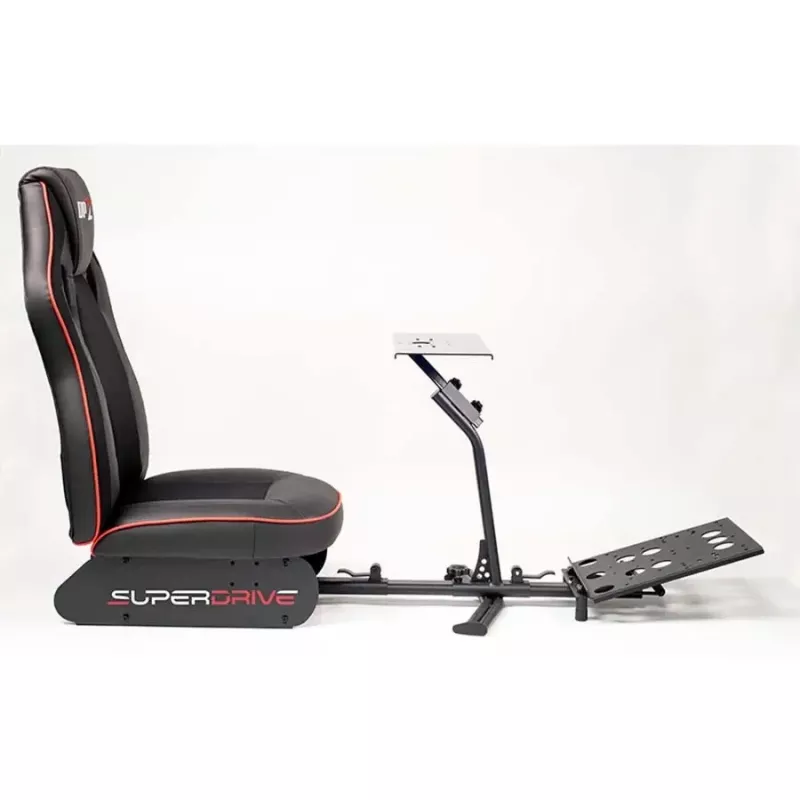 Racing Cockpit Subsonic SA5681 Schwarz Rot Kunstleder Mesh Metall