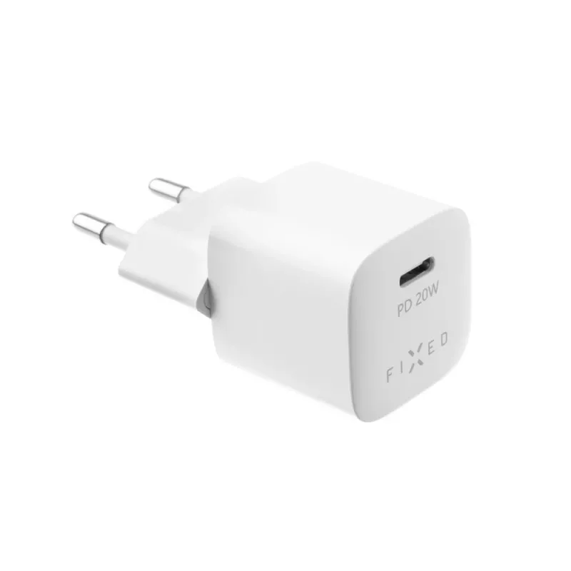 Tragbares USB-C-Reiseladegerät FIXED FIXC20M-C-WH 20W kompaktes Design