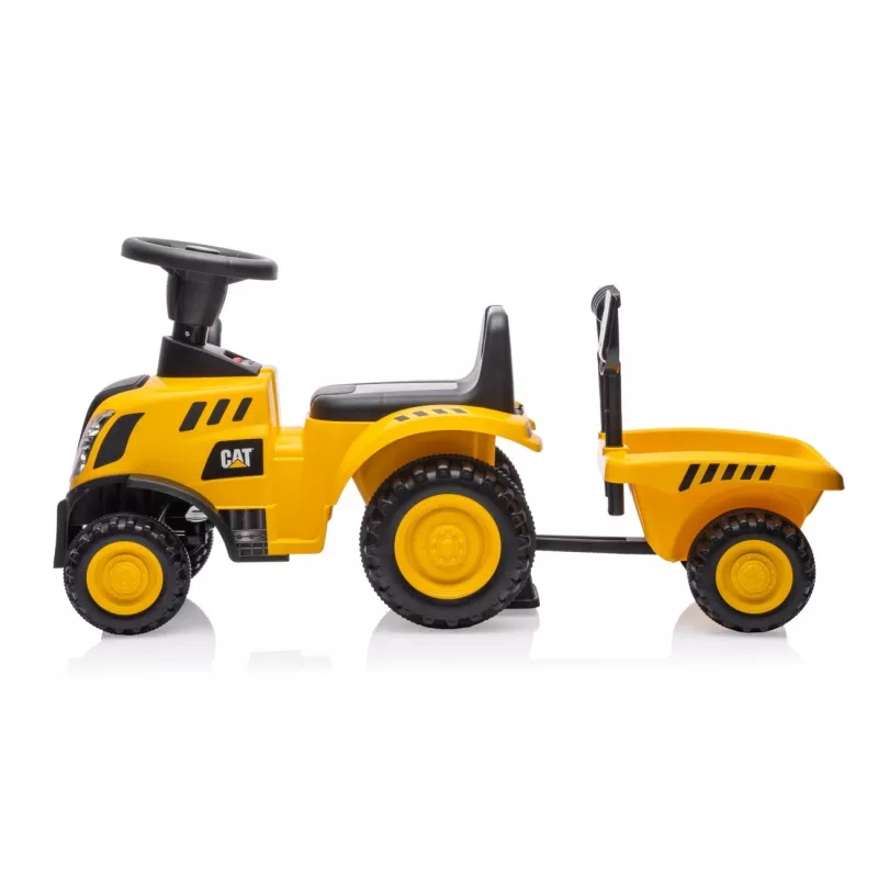CAT Fahrzeug Traktor mit Anhänger gelb zum Aufsitzen