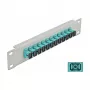 Glasfaser-Patchpanel DeLOCK 10 Zoll 12 Port SC Simplex Aqua 1U Grau