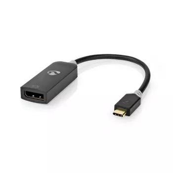 Nedis USB-Adapter USB 3.2 Gen1 - USB-C™ Stecker, DisplayPort Buchse, 0,20 m, Rund, vergoldet, PVC, Grau