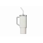 Thermo-Strohhalm-Becher Xiaomi Straw Mug White 1 L — Edelstahl-Innenraum, auslaufsicher, 240×132×97 mm
