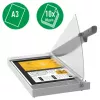 Leitz Precision Home Office Papierschneider A3, 10 Blatt, manuelle Klemme, Edelstahl, A3, 80 g/m², Stahl