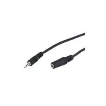Wentronic Goobay 3,5mm-Klinkenverlängerungskabel, Schwarz, 10 m - Klinkenstecker 3,5 mm (3-polig, Stereo) > Klinkenbuchse 3,5 mm (3-polig, Stereo) (50935)