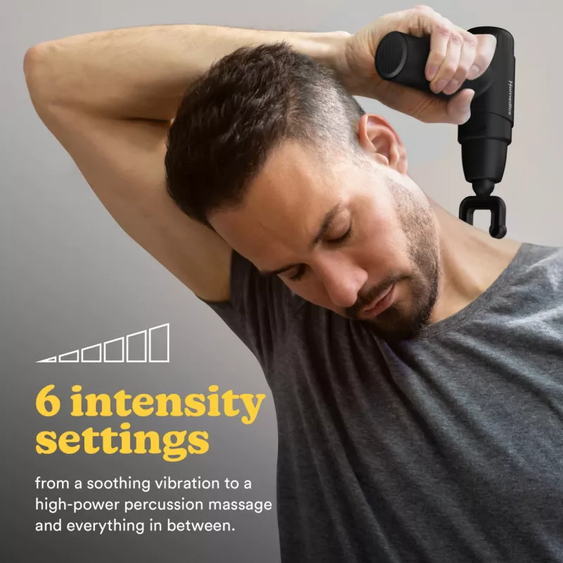 Perkussions-Massagepistole HoMedics PGM-45BK Mini tragbar leicht handlich