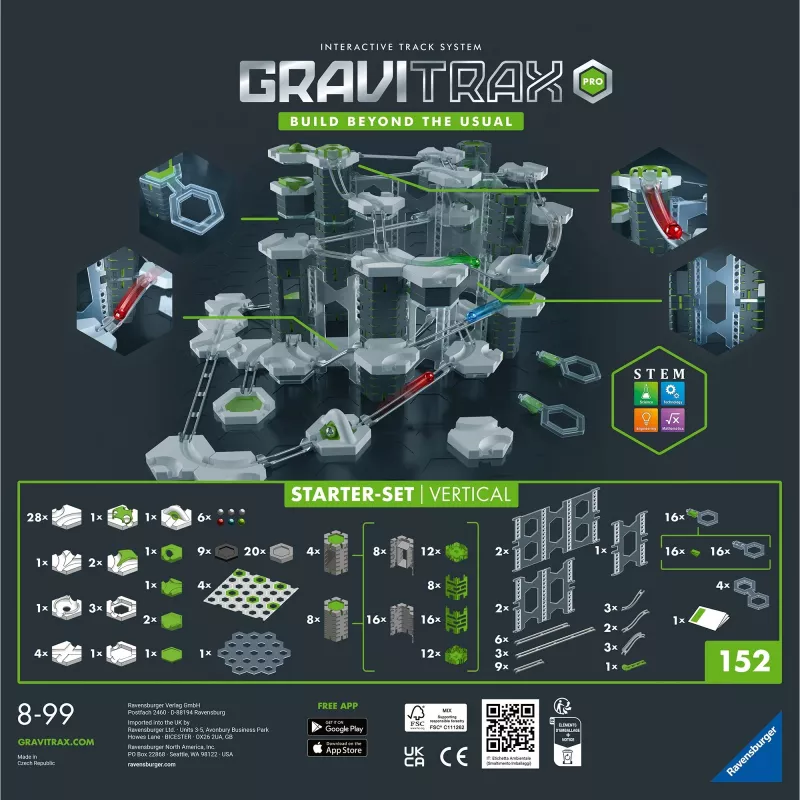 Spielzeug-Murmellaufbahn Ravensburger GraviTrax PRO Starter-Set Vertical ab 8 Jahren