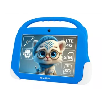 Tablet BLOW KidsTAB8 8 Zoll IPS HD Android 12, 1,6 GHz Octa-Core T606, 4 GB RAM, 64 GB, LTE, MicroSD