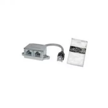Netzwerkkabel ShiverPeaks Cat5e RJ45-2x RJ45 0,1m Schwarz Silber