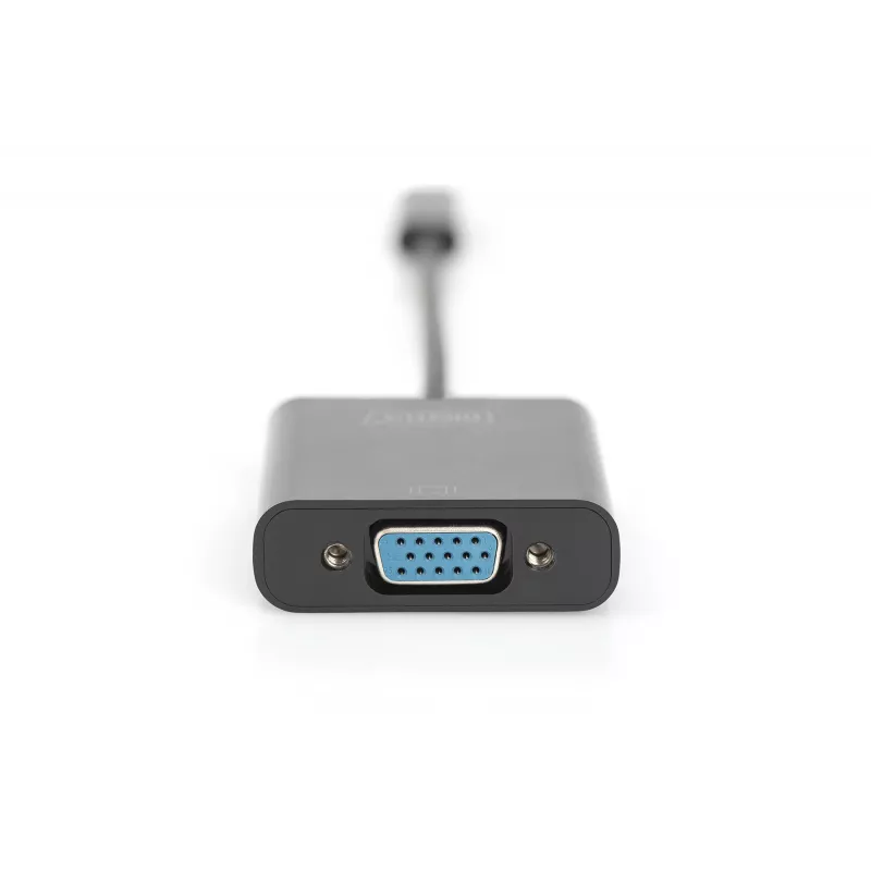 DIGITUS DA-70853 USB-C-auf-VGA-Adapter, Full HD 1080p, schwarz